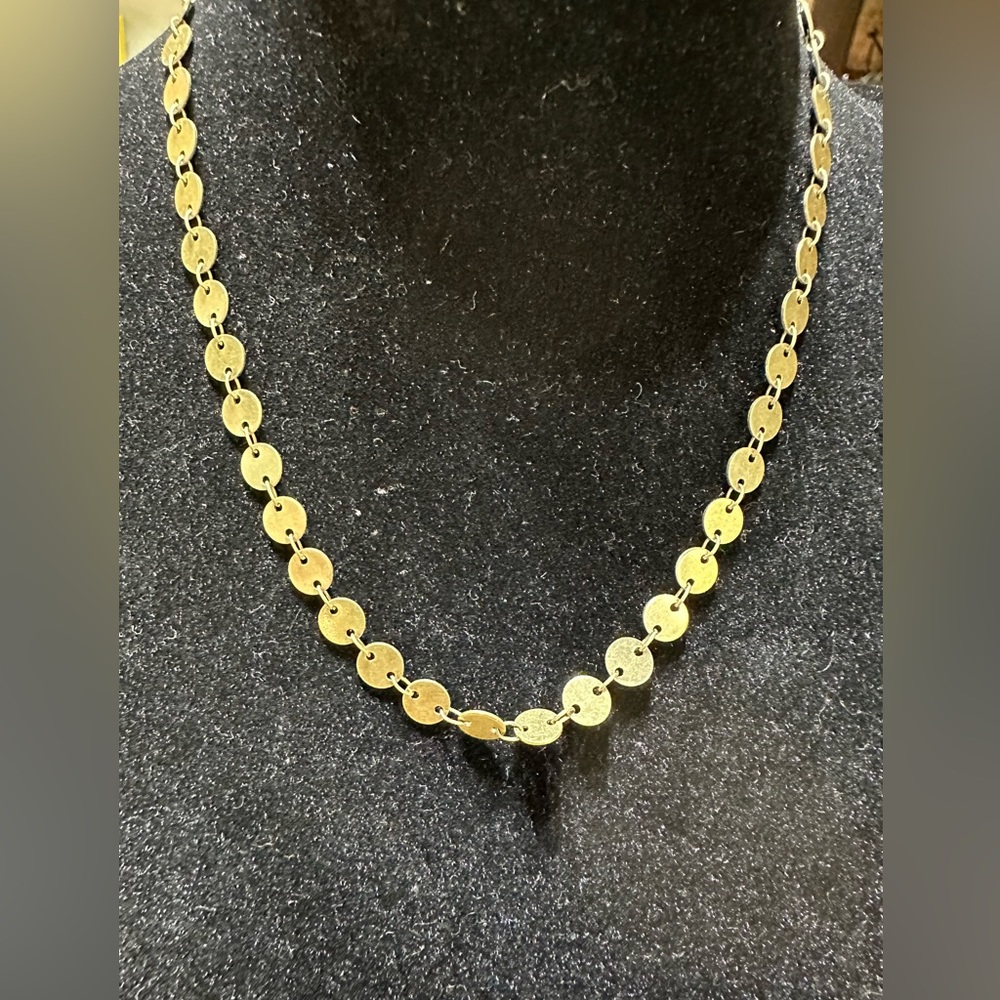 J crew gold tone choker style necklace